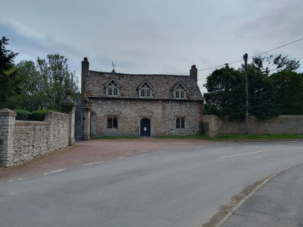 The stone lodge at the gates of Kingston Lisle Park