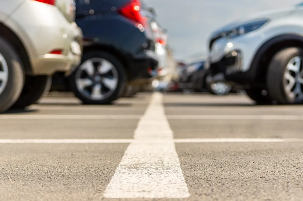 Parked cars in a car park